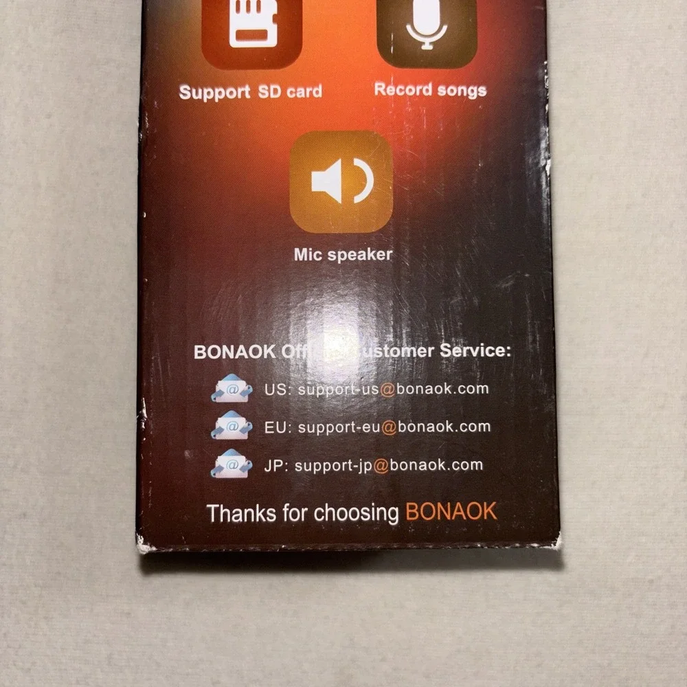BONAOK Wireless Bluetooth Karaoke Microphone 3 in 1‎ Portable Mic-Rose Gold Case